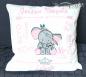 Preview: Geburtskissen Elefant Rosa